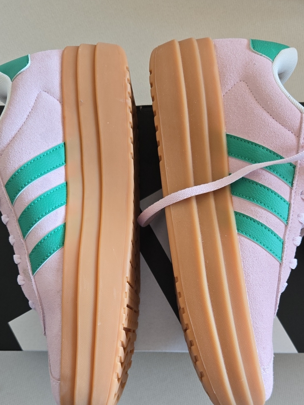 Adidas VL Court Bold Pink Green Platform Sneakers Women's 8.5 NWT - Picture 10 of 16